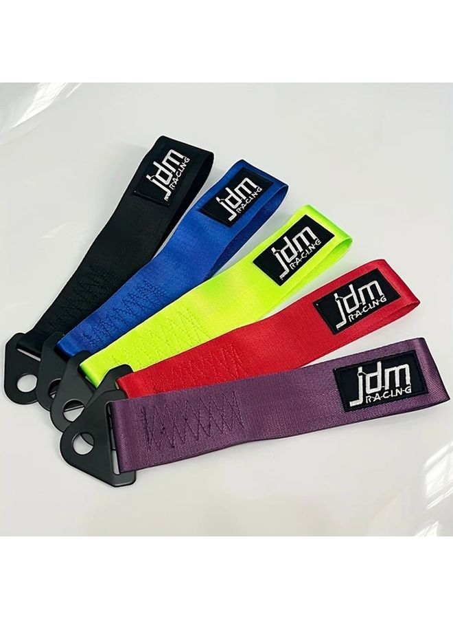 مقطورة سيارة خضراء فلورية حزام ديكور مصد سباق JDM خطاف جر مخصص - Image 2