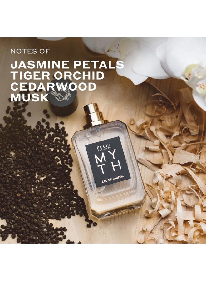 ELLIS BROOKLYN MYTH عطر - عطر مسك للنساء مع البرغموت، أوركيد النمر، مسك الياسمين، و الباتشولي، عطر نباتي مصنوع في الولايات المتحدة الأمريكية - Image 2