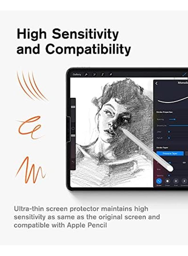 2 Pack Paper Feel Screen Protector For Ipad Pro 12.9 Inch 2022 2021 Matte Pet Film For Ipad Pro 12.9 Write And Draw Like On Paper Anti Glare Screen Protector Ipad Pro 12.9 Inch - Image 4