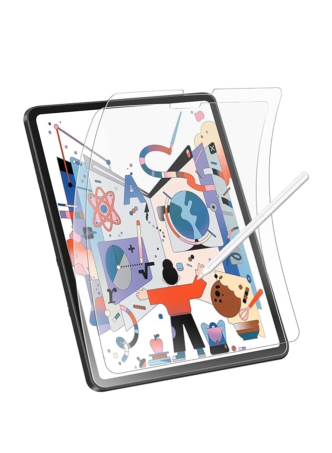 2 Pack Paper Feel Screen Protector For Ipad Pro 12.9 Inch 2022 2021 Matte Pet Film For Ipad Pro 12.9 Write And Draw Like On Paper Anti Glare Screen Protector Ipad Pro 12.9 Inch - Image 1