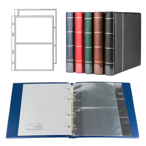 Prophila Collection Prophila banknotes Album (Blue) with 20 Pockets for 50 banknotes - Image 1
