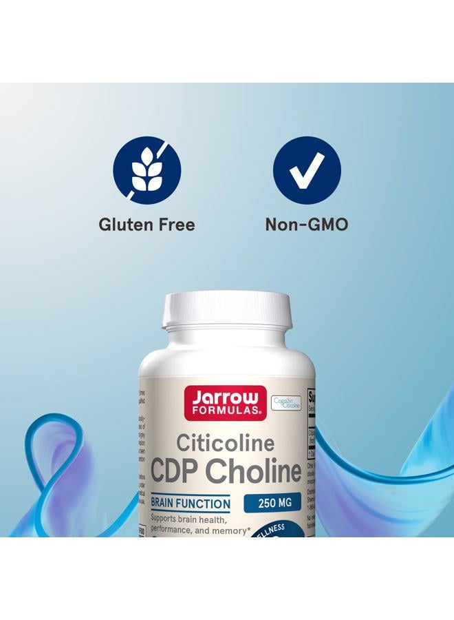Citicoline CDP Choline 250 MG, CDP Choline Supplement Supports Brain Health, Performance and Memory, 120 Capsules, Up to a 120 Day Supply