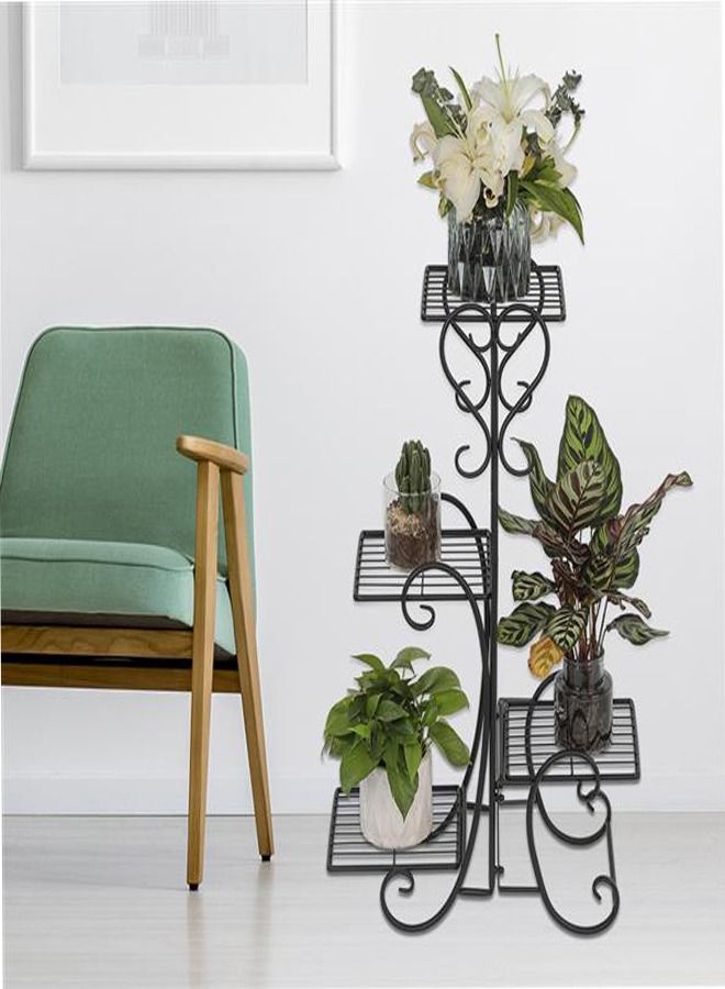 AL THEQA 4 TIER Indoor Metal Plant Shelf Stand