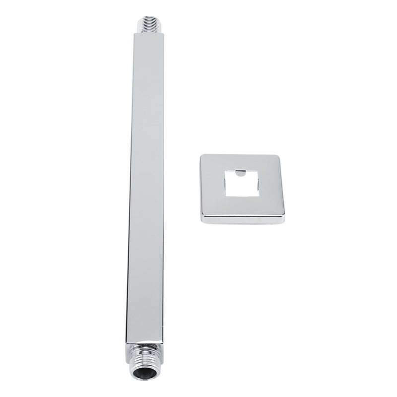 Square Stainless Steel Top Shower Arm Pipe Wall Mount for Bathroom Ceiling Shower Head(30 cm) - Image 1