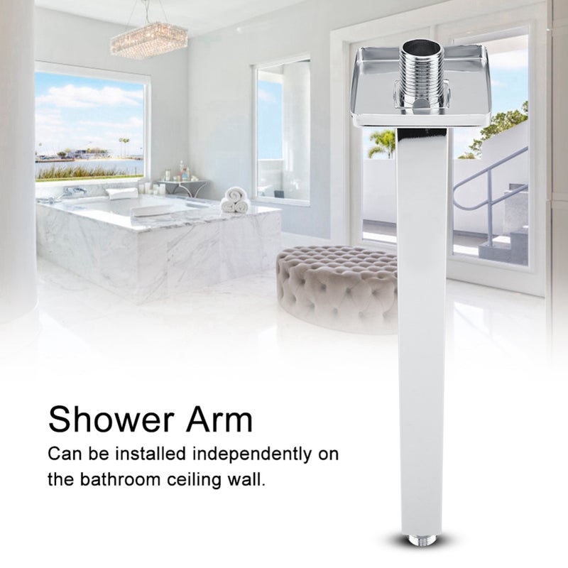 Square Stainless Steel Top Shower Arm Pipe Wall Mount for Bathroom Ceiling Shower Head(30 cm) - Image 3