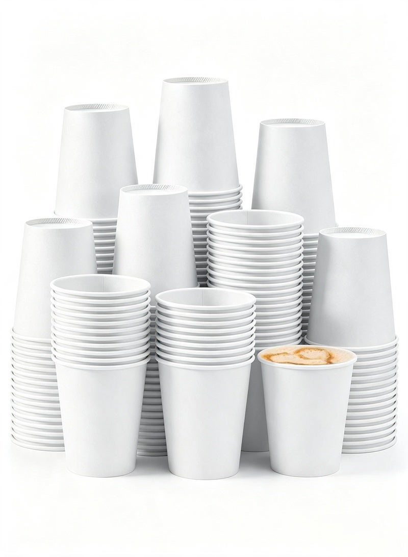 QUALITY 50Pcs Disposable Paper Cups Food Grade Thick Anti‑Scald Heat Resistant for Hot Cold Coffee Drinks Home Use-8oz-A - Image 1
