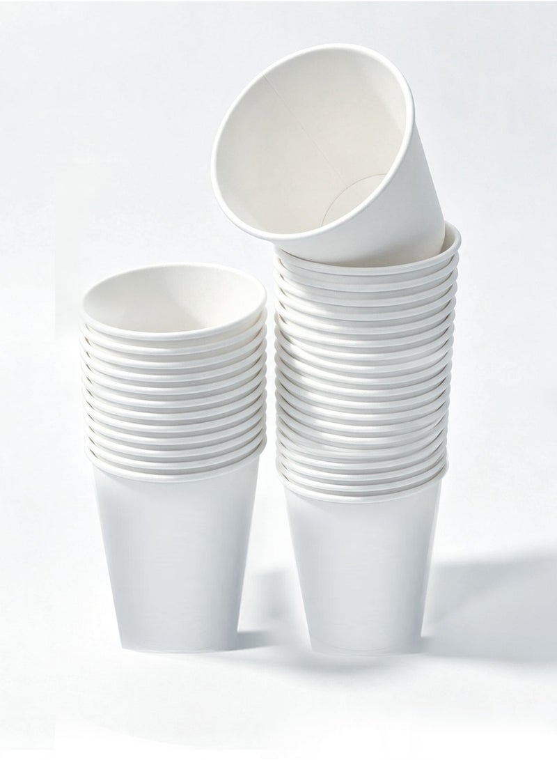 QUALITY 50Pcs Disposable Paper Cups Food Grade Thick Anti‑Scald Heat Resistant for Hot Cold Coffee Drinks Home Use-8oz-A - Image 5