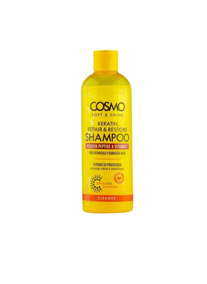 COSMO Cosmo Soft & Shine Keratin Repair & Restore Shampoo 480ml 