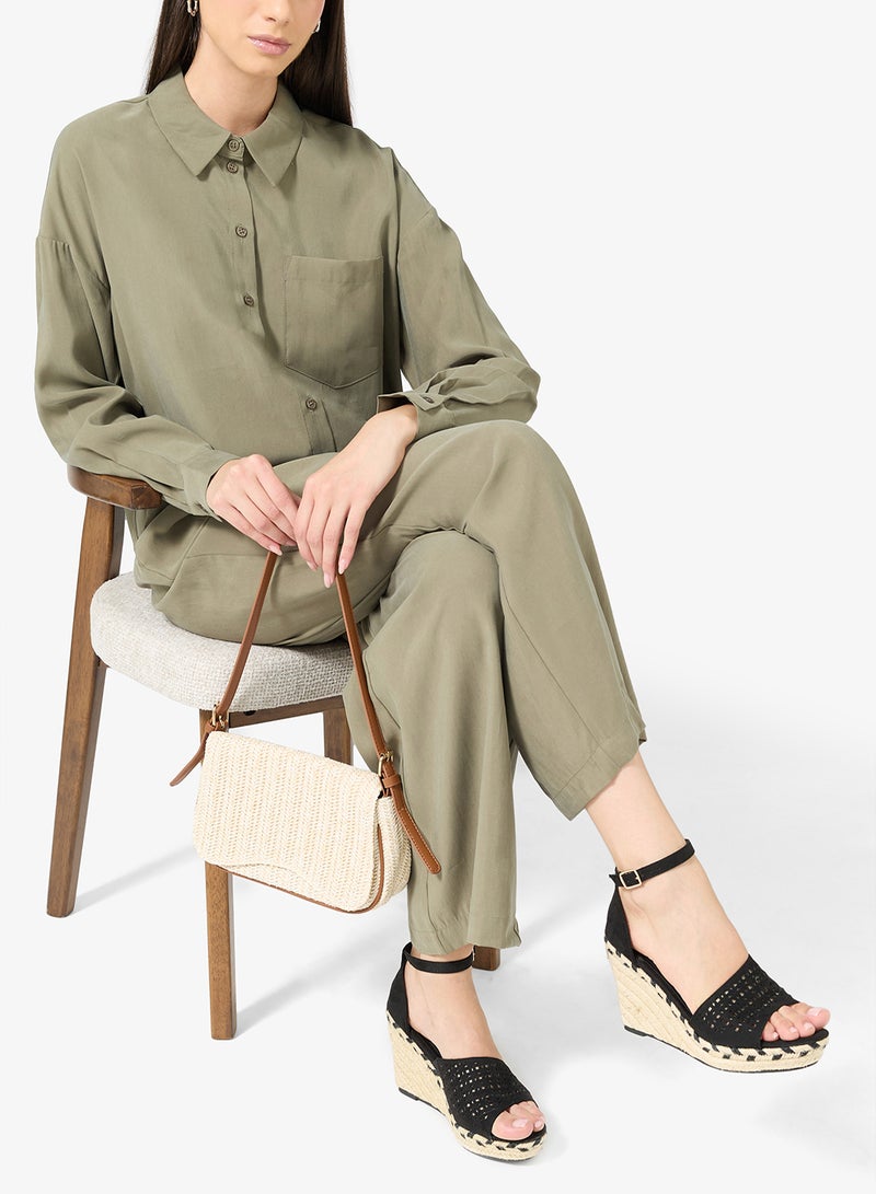 Savannah Collection High Wedged Sandal - Image 5