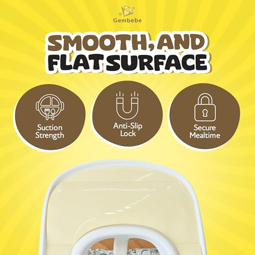 Gembebe Suction Solver Sticker Compatible with Stokke Tripp Trapp Tray Safe Adehisve Placemat Improves Suction Keeps Suction Bowls and Toys Baby High Chair Placemat (2, Peanut Shape, Cleaning Kit) - Image 3