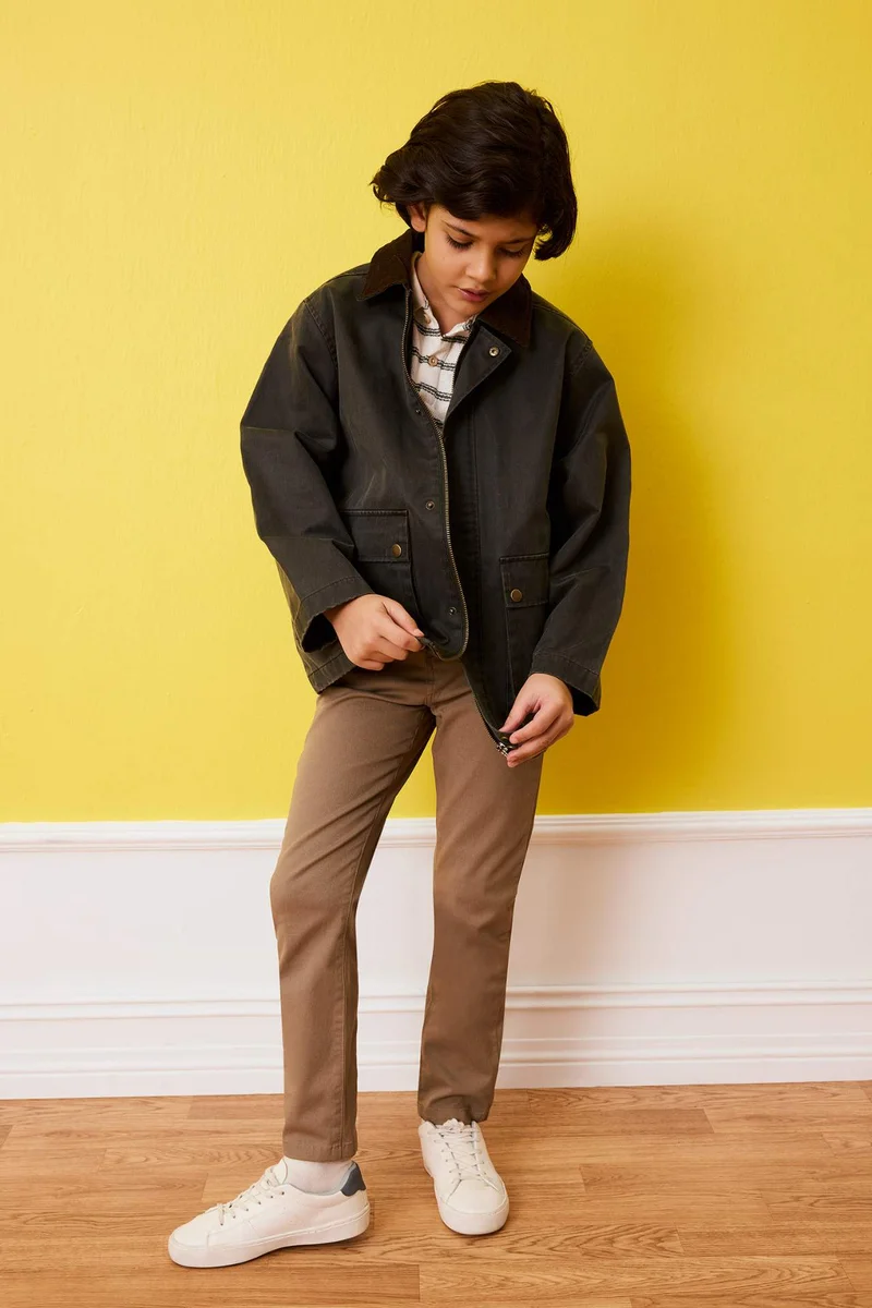 DeFacto Boy Regular Fit Straight Leg Gabardine Trousers