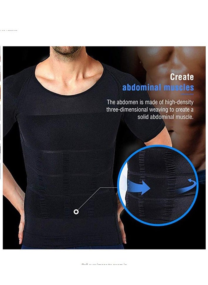 Generic - Men's Slimming Tank Top Body Shaper Compression Shirts For Men Slim Undershirts Abs Vest For Workout Abdomen - Image 1