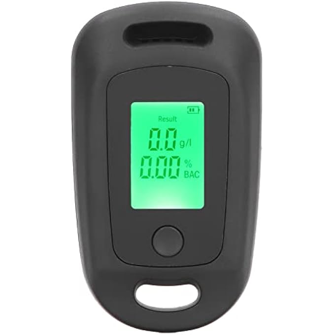 rayihni Portable Alcohol Tester, Alcohol Tester, Alcohol Tester, Drug Tester, USB Rechargeable Alcohol Tester High Accuracy Portable Alcohol Tester with LCD Display (Black) - Image 1
