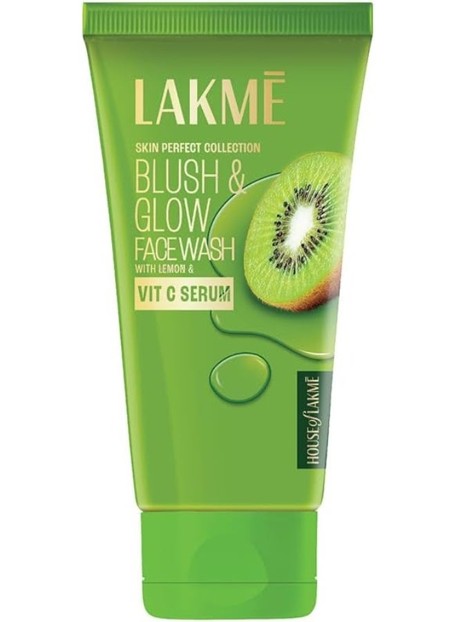 LAKME FACEWASH BLUSH & GLOW KIWI 100G - Image 1
