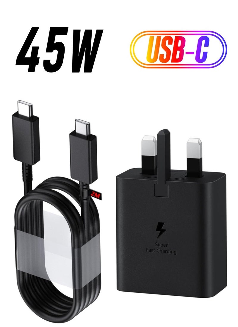 45W USB-C Fast Charger for Samsung Galaxy S24/S23 Series with 6.6ft USB-C to C Cable – PPS Fast Charging Adapter - Image 1