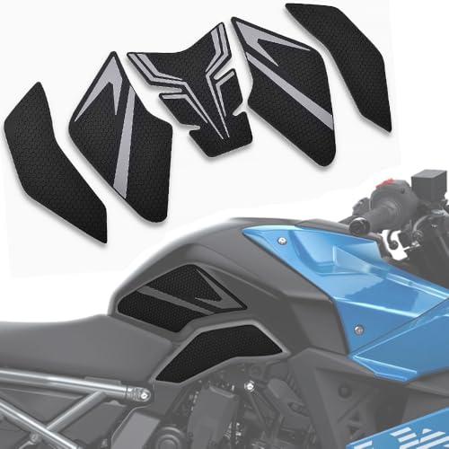 LEDISHUN Motorcycle Fuel Tank Traction Pad Side Gas Knee Grip Protective Sticker Protector for Suzuki Vehicle GSX8S GSX8R GSX 8S GSX 8R GSX8S GSX8R Gray - Image 1