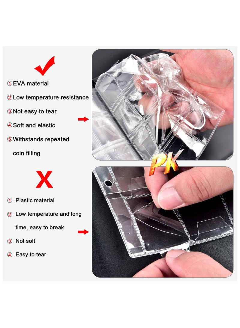 SYOSI Coin Collection Supplies for Collectors, 300 Pockets Coins Collecting Folder Album with PVC Free Sleeves for 20/25/ 27/30/ 38/ 46mm, Coin Book Holder Storage Organizer Case-Blue - Image 2