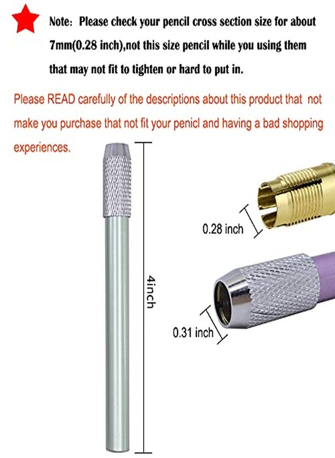 KRISMYA Aluminum Assorted Colors Pencil Lengthener - Pencil Extender Holder for Colored Pencils in Regular Size (3 Pcs) - Image 2