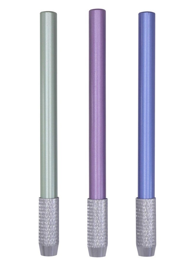 KRISMYA Aluminum Assorted Colors Pencil Lengthener - Pencil Extender Holder for Colored Pencils in Regular Size (3 Pcs) - Image 1