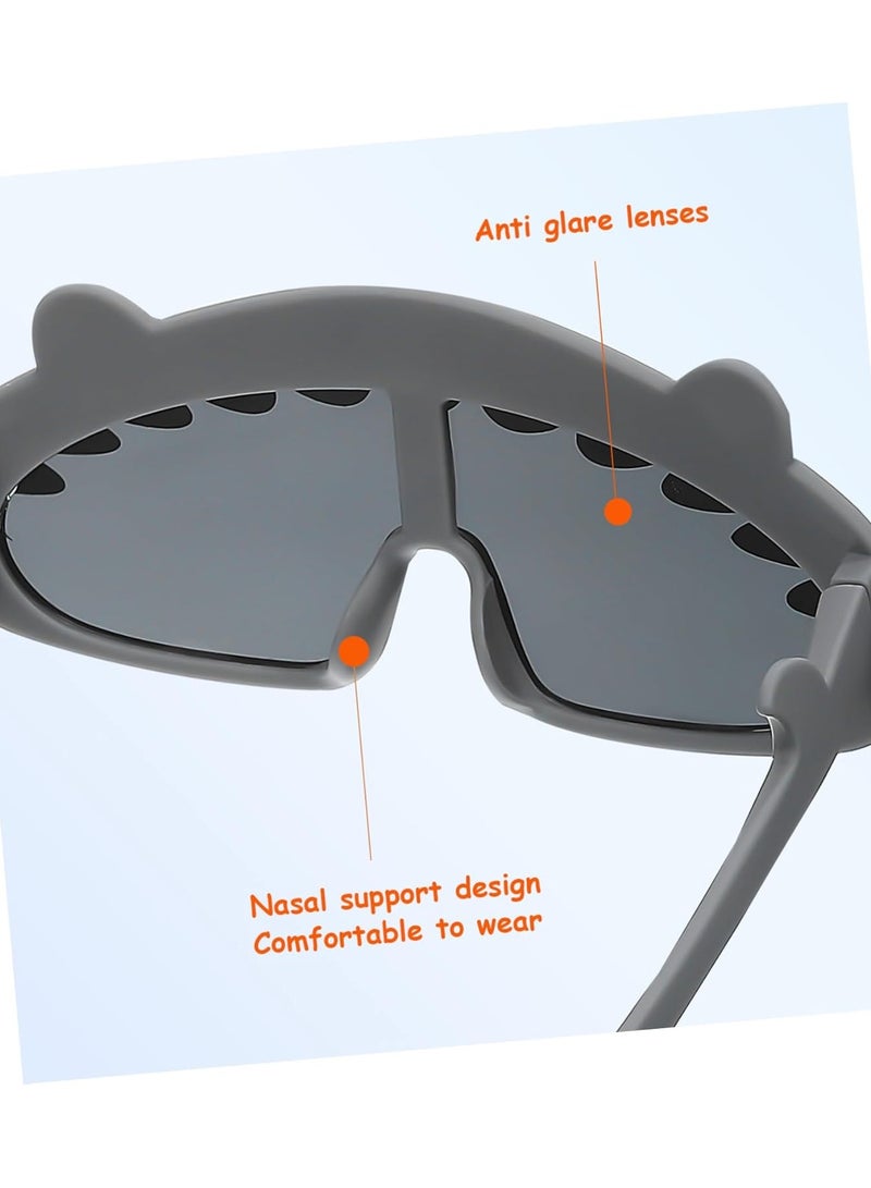 CMGTYYD 3Pcs Sunglasses Eyeglasses Novelty Costume Sunglasses for Boys Girls Birthday Ocean Theme Party Decoration for Boys and Girls Party Glasses Fun Beach Theme Shark Decor - Image 3