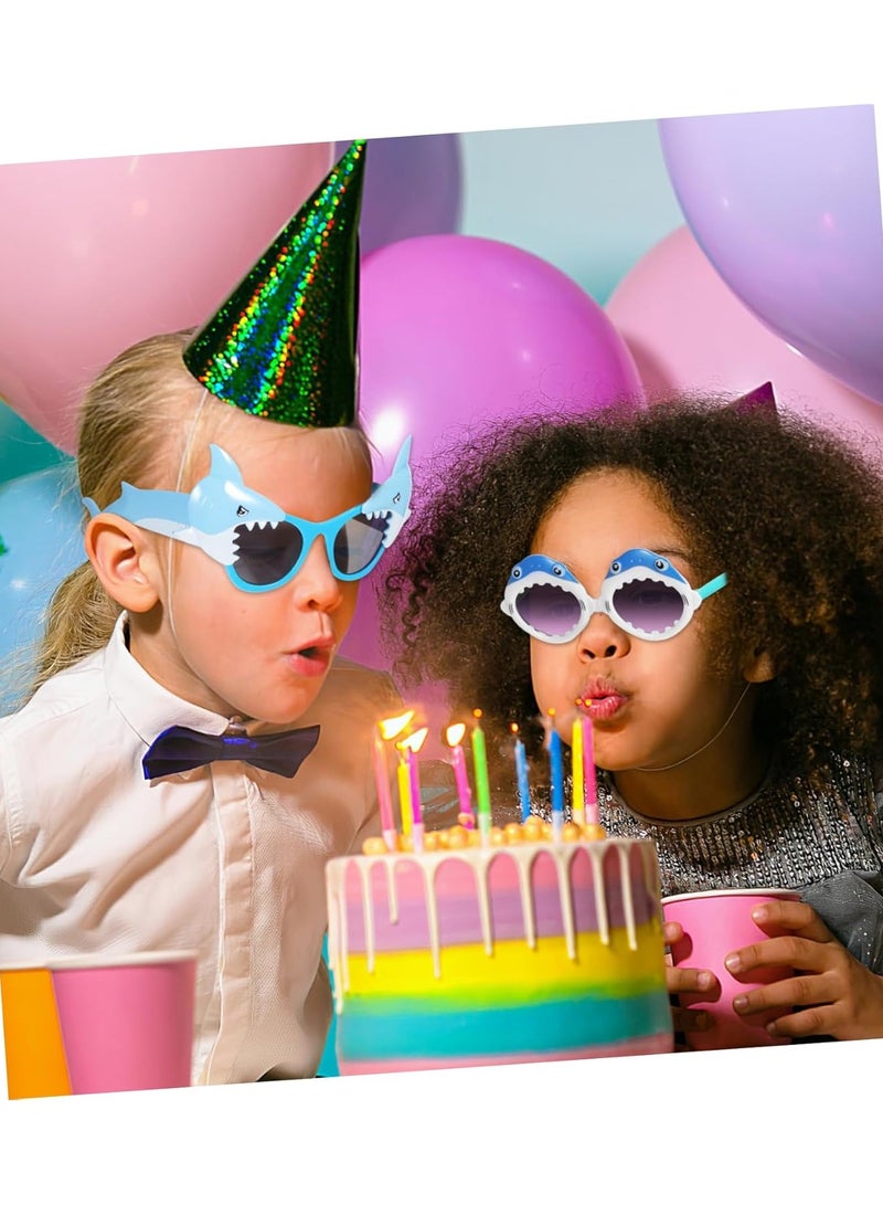 CMGTYYD 3Pcs Sunglasses Eyeglasses Novelty Costume Sunglasses for Boys Girls Birthday Ocean Theme Party Decoration for Boys and Girls Party Glasses Fun Beach Theme Shark Decor - Image 4