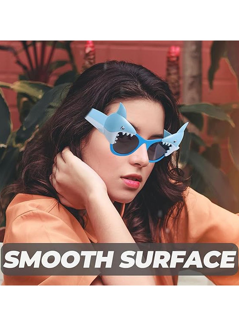 CMGTYYD 3Pcs Sunglasses Eyeglasses Novelty Costume Sunglasses for Boys Girls Birthday Ocean Theme Party Decoration for Boys and Girls Party Glasses Fun Beach Theme Shark Decor - Image 4