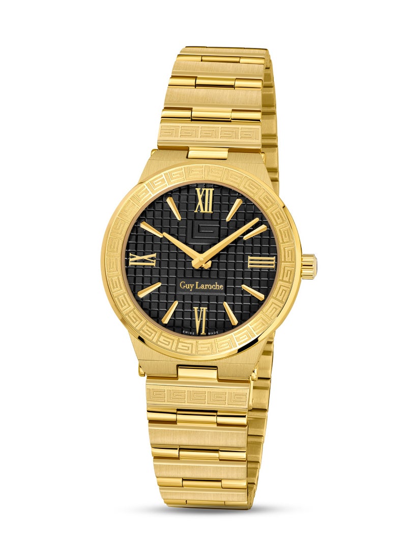 Guy Laroche Sacha Watch for Women with Gold Stainless Steel Bracelet 32 mm 5 Atm  - Image 1