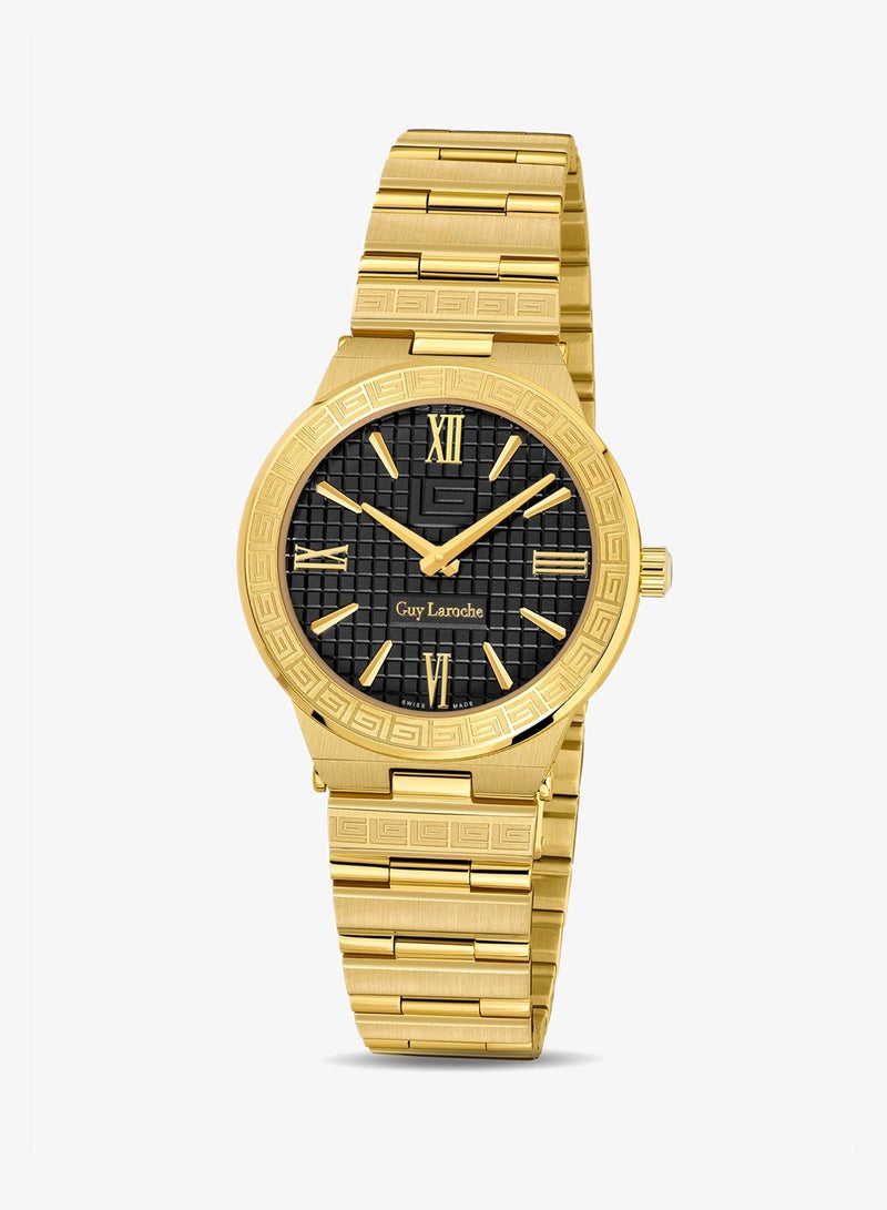 Guy Laroche Sacha Watch for Women with Gold Stainless Steel Bracelet 32 mm 5 Atm - Image 1