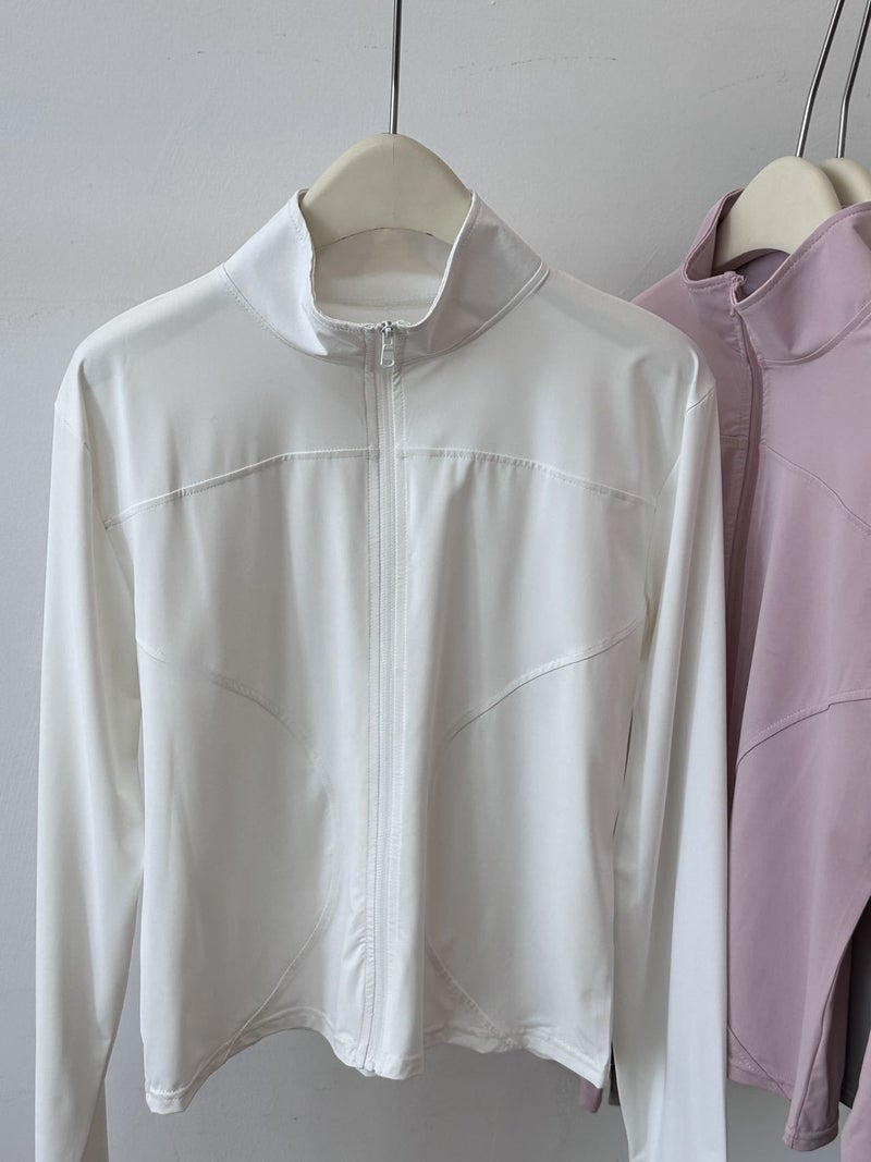 Generic Summer Ice Silk Sun Protection Breathable Jacket Women Ivory White