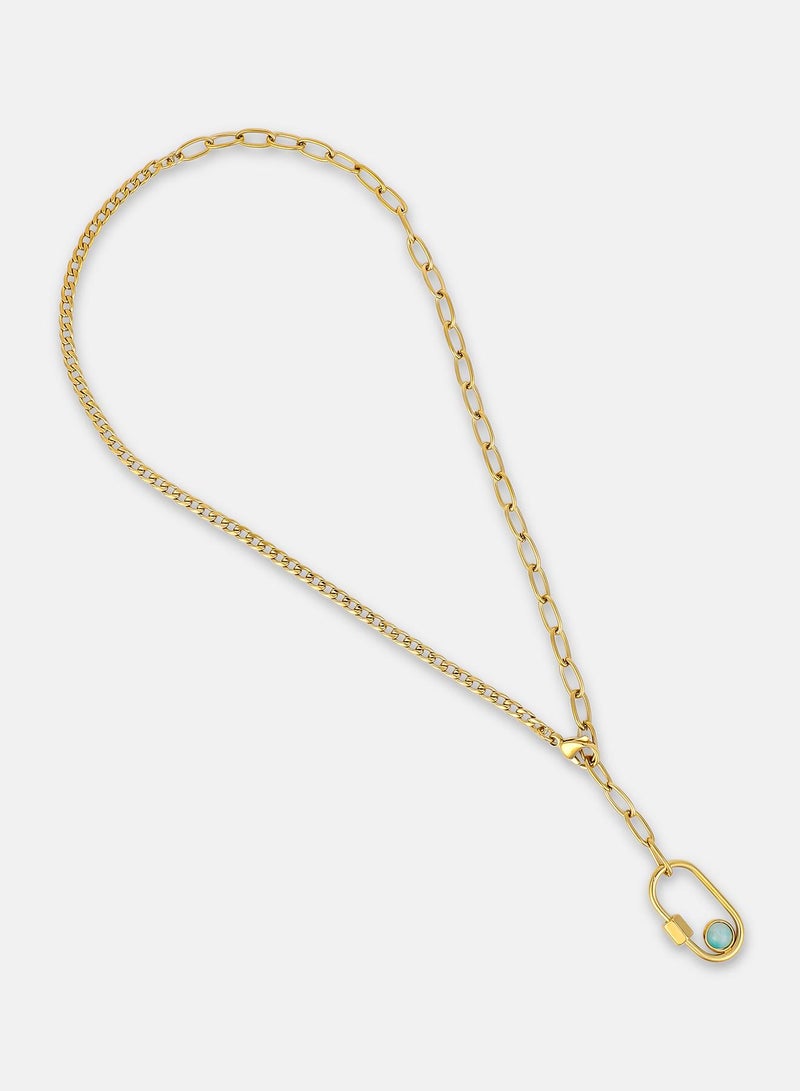 سوهي Women's The Industrial Lazuli Chain Necklace - Image 4