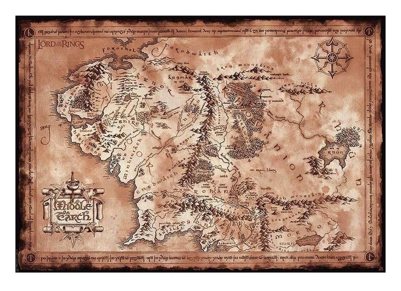 ABYSTYLE The Lord of The Rings One Map 61 x 915cm Maxi Poster