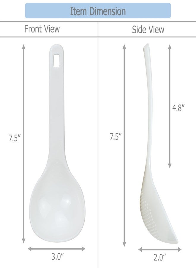 EIKS 2 Pack Plastic Soup Ladle Serving Spoon for Serving Cooking Mixing Stews Noodles Rice Soup - 7.5 inch Long - Image 5
