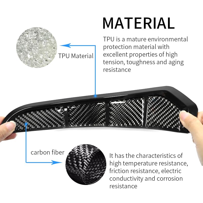Janvitha Universal Car Decorative Side Fender Air Vent Decorative Sticker – Carbon Fiber Look, ABS Plastic, 3D Sports Styling for Exterior Car Body – Pack of 2 (Black) - Image 4