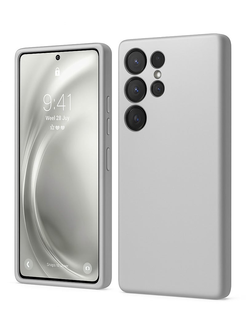 PROTECT Premium Silicon Magnetic Phone Case for Samsung S25 Ultra | Silver, Anti-Scratch, Full Protection, Wireless Charging Compatible, High Quality - Model: SMS25USLV - Image 1