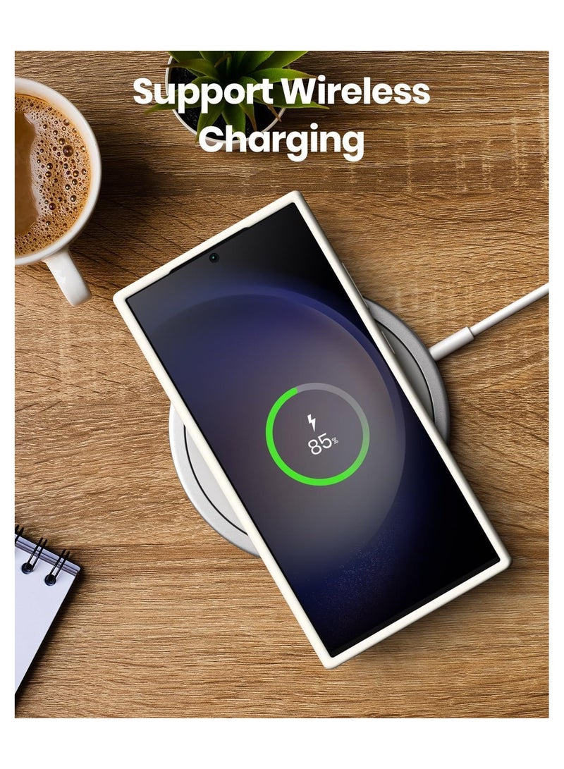 PROTECT Premium Silicon Magnetic Phone Case for Samsung S25 Ultra | Silver, Anti-Scratch, Full Protection, Wireless Charging Compatible, High Quality - Model: SMS25USLV - Image 5