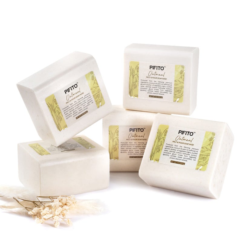 Pifito Oatmeal Melt and Pour Soap Base 5 lb Bulk Premium 100 Natural Glycerin Soap Base Luxurious Soap Making Supplies