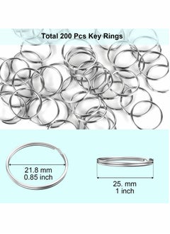 Excefore Split Ring, Small Key Rings Bulk Split Keychain Rings DIY Craft Metal Keychain Connector Accessories 200 Pcs  - Image 4