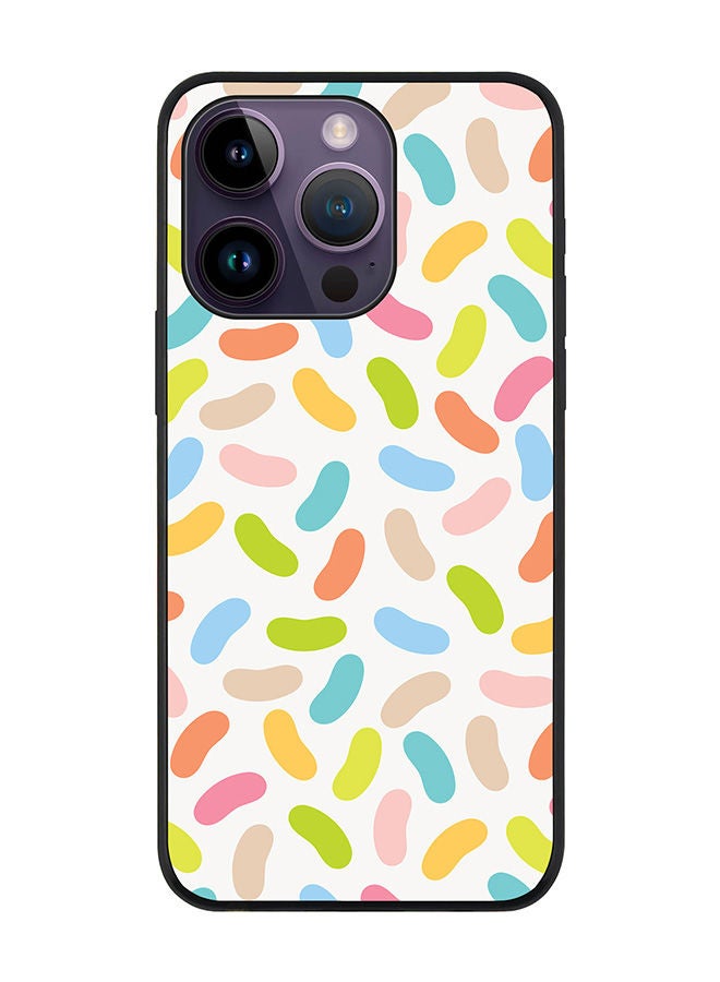 Stylizedd Rugged Black edge case for Apple iPhone 14 Pro Slim fit Soft Case Flexible Rubber Edges Anti Drop TPU Gel Thin Cover - Jelly Beans - Image 1