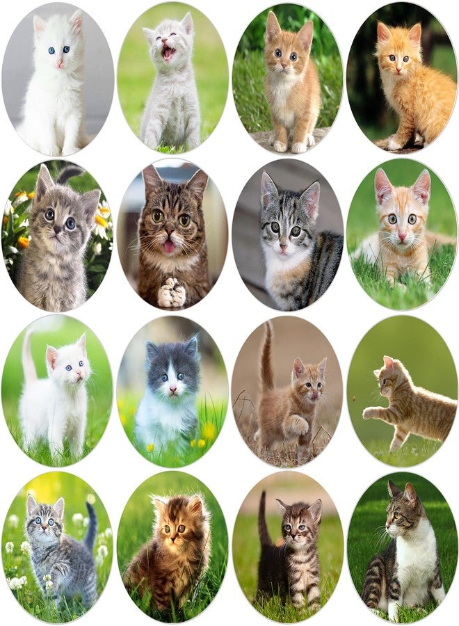 Hohamn Cat Stickers for Kids Teachers 1.5 Inch 600Pcs Cat Stickers for Kids Birthday Party School Reward Giveaways - Image 1