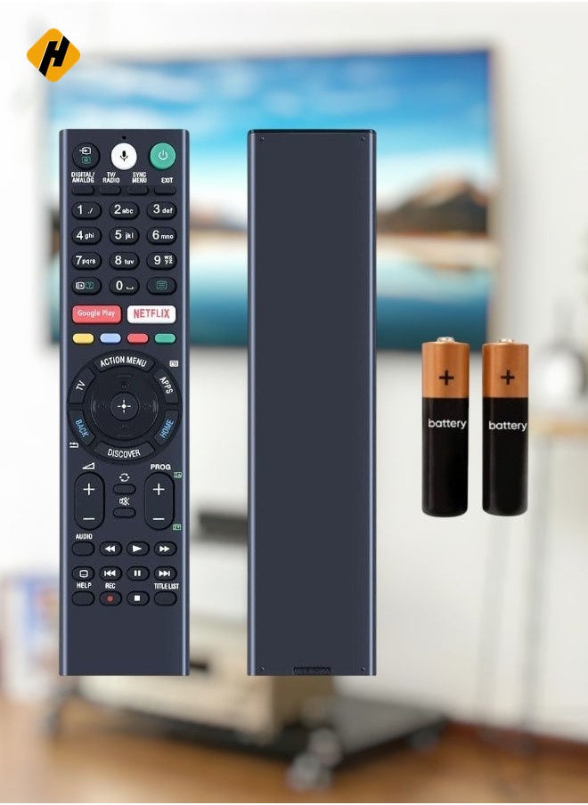 HuHa - RMF-TX300E Sub RMF-TX200E RMF-TX200A Voice Remote Control Replacement for Sony Bravia TV KD-43XD8005, KD-55XE8505, KD-55XD8577, KD-65XE9305, KD-65ZD9, KD-75XD88, KD-85XD8505, FW-49XE8001 – Easy Setup, Voice Control, Battery Included - Image 1
