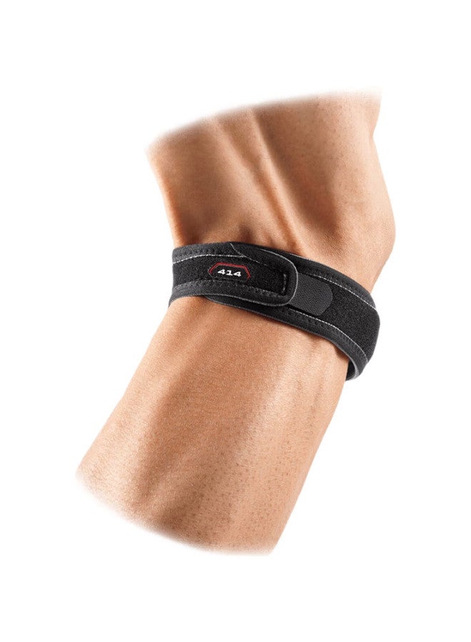 McDavid 414 Patellar Strap Knee Brace, Patellar Tendon Stabilization Compression Band, Running Sports Protection, One Size Fits All, Black - Image 2