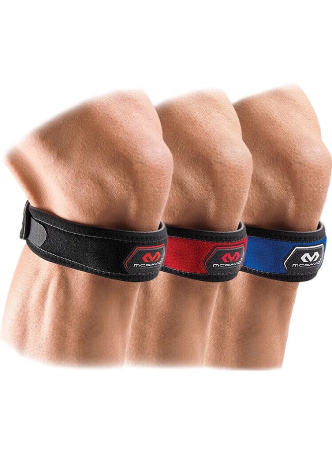 McDavid 414 Patellar Strap Knee Brace, Patellar Tendon Stabilization Compression Band, Running Sports Protection, One Size Fits All, Black - Image 1