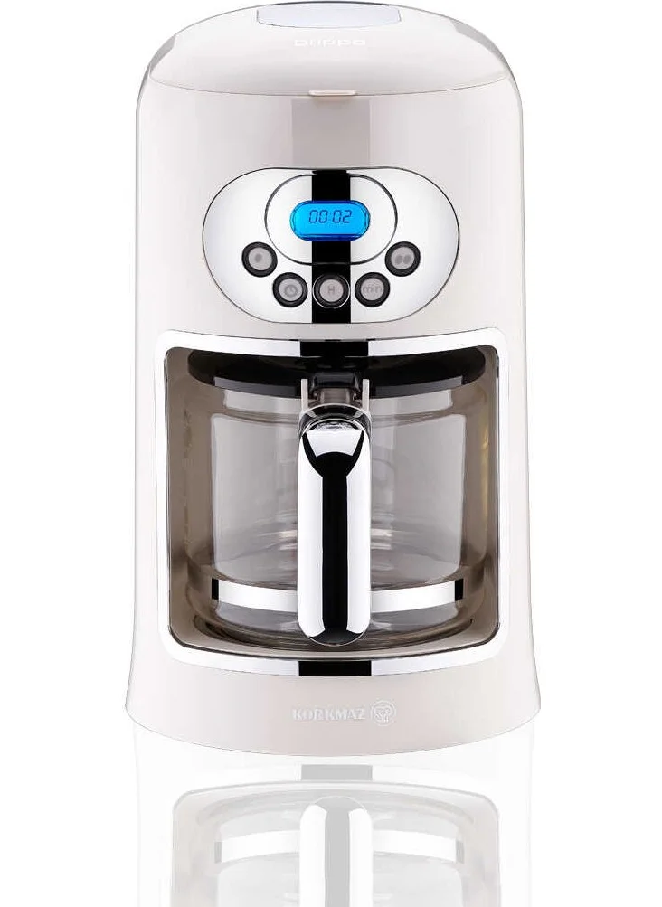 كوركماز Drippa LCD Vanilla Filter Coffee Machine