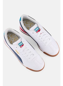 PUMA Kids Boy Roma Basic Lace Up Outdoor Shoes, White Combo  - Image 3
