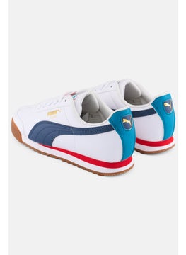 PUMA Kids Boy Roma Basic Lace Up Outdoor Shoes, White Combo  - Image 4