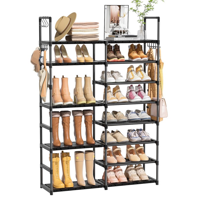 OYREL Shoe Rack Organizer 8 Tiers, Tall Shoe Racks Shelf Storage, 26-32 Pairs Vertical Large Rack,Stackable Shoes Racks for Entryway, Closet, Garage - Image 1