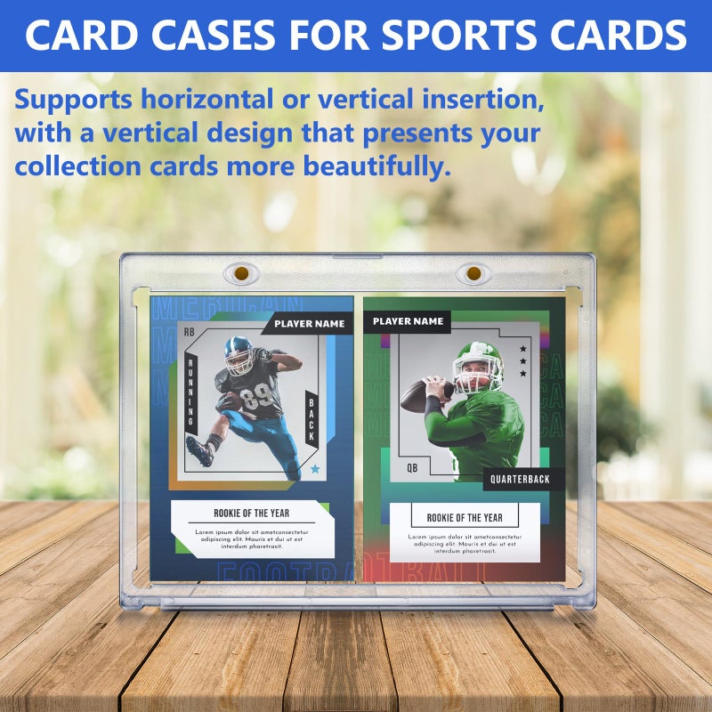 DEDC Vertical Booklet Magnetic Case Storage Magnet Card Holder Cardholder 175PT One Touch Trading Baseball Cards Protector UV Protection Display Showcase No PVC(2CT-134mm) - Image 4
