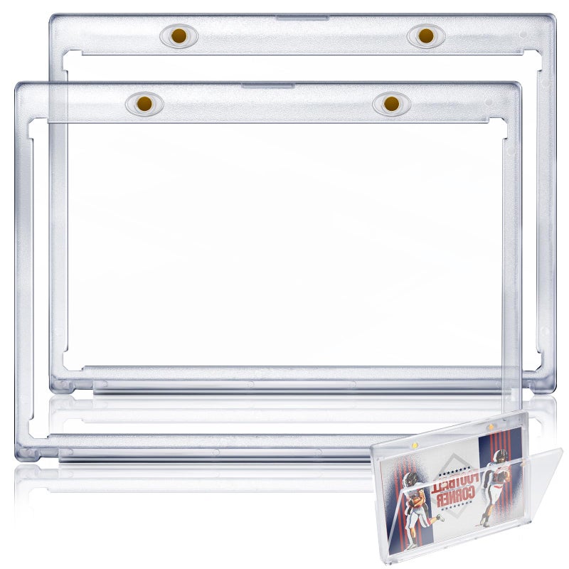 DEDC Vertical Booklet Magnetic Case Storage Magnet Card Holder Cardholder 175PT One Touch Trading Baseball Cards Protector UV Protection Display Showcase No PVC(2CT-134mm) - Image 1