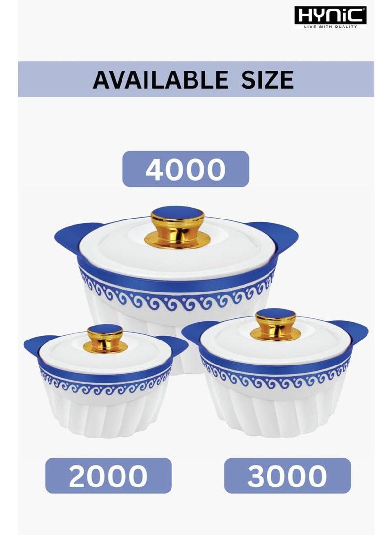 Hynic Insulated Hot Pot Casserole Set of 3 | Double-Walled Stainless Steel Serving Dishes with Lids | BPA-Free Food Warmer for Dinner Parties & Holidays | 2000, 3000, 4000 Sizes - Image 3