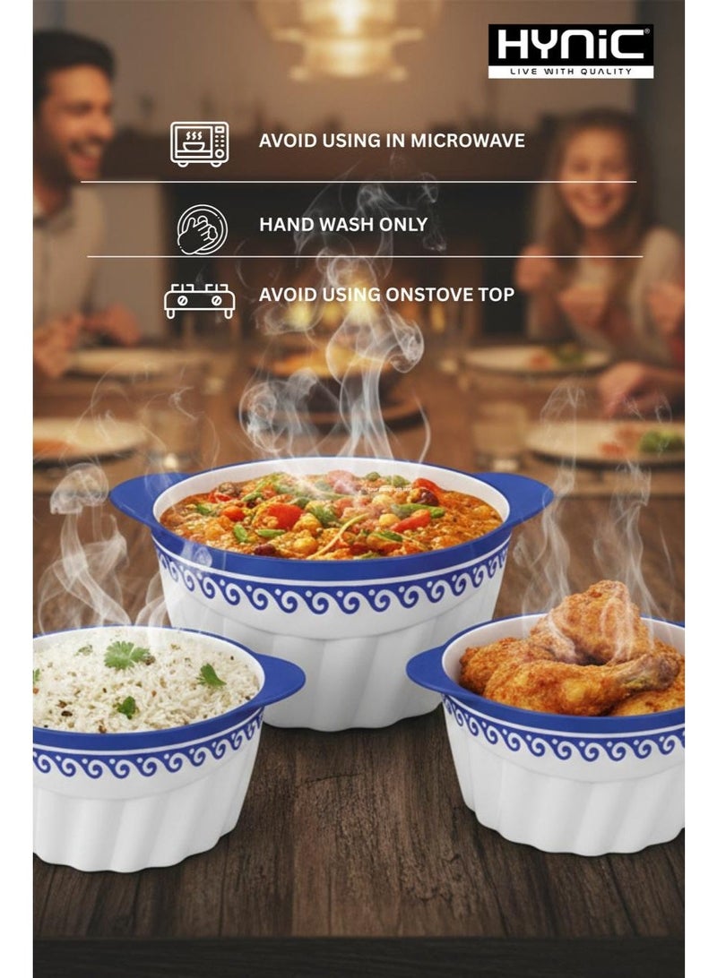 Hynic Insulated Hot Pot Casserole Set of 3 | Double-Walled Stainless Steel Serving Dishes with Lids | BPA-Free Food Warmer for Dinner Parties & Holidays | 2000, 3000, 4000 Sizes - Image 2